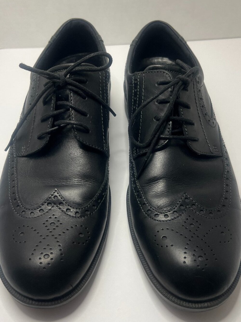ECCO Metropole London Wingtip Oxford Shoes Men's Sz 44 / US 11 Black Brogue